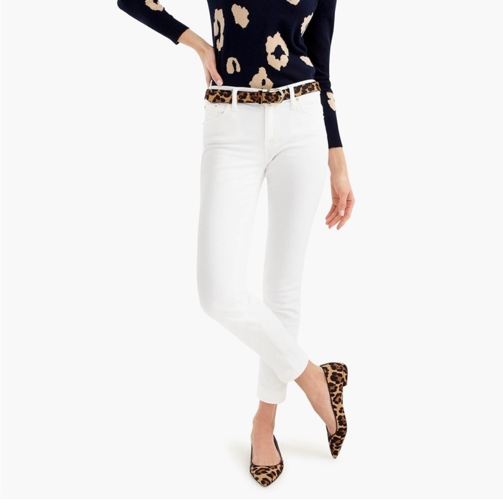 J CREW WHITE TOOTHPICK JEANS. Sz 30